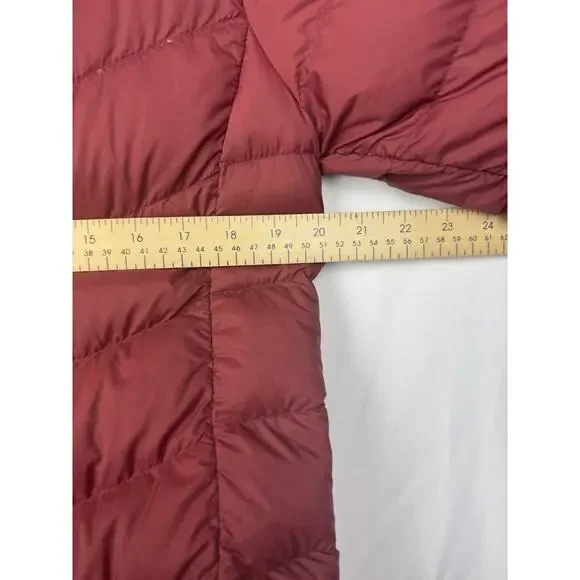 Eddie Bauer Womens Packable Puffer Jacket Hooded Down Filled EB650 Sz M Rust Red - Picture 8 of 10